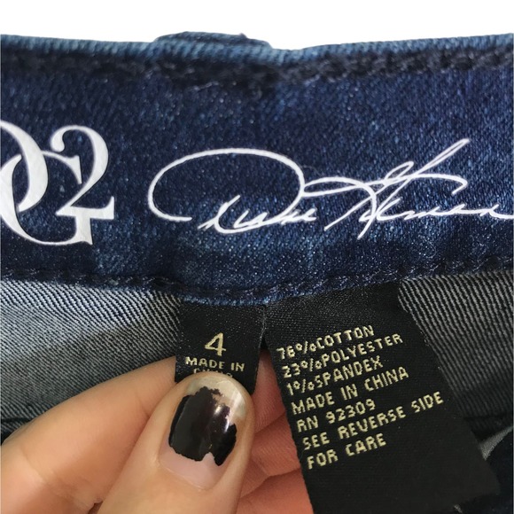 DG2 Diane Gilman Women Wide Leg Jeans Boho Blue Floral Embroidered Pants 4 - Picture 7 of 7